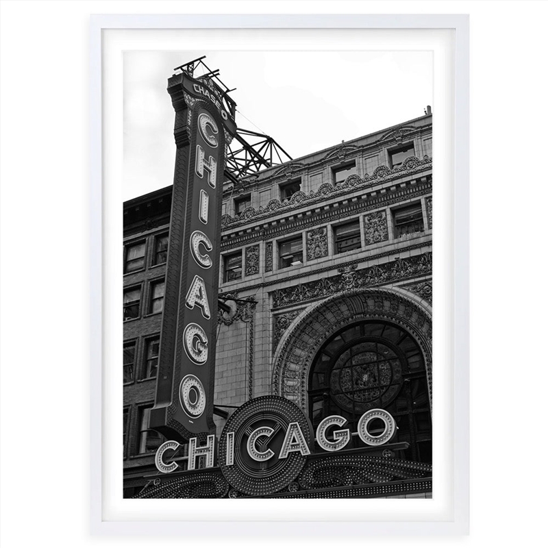 Wall Art's Chicago Theatre Large 105cm x 81cm Framed A1 Art Print/Product Detail/Posters & Prints