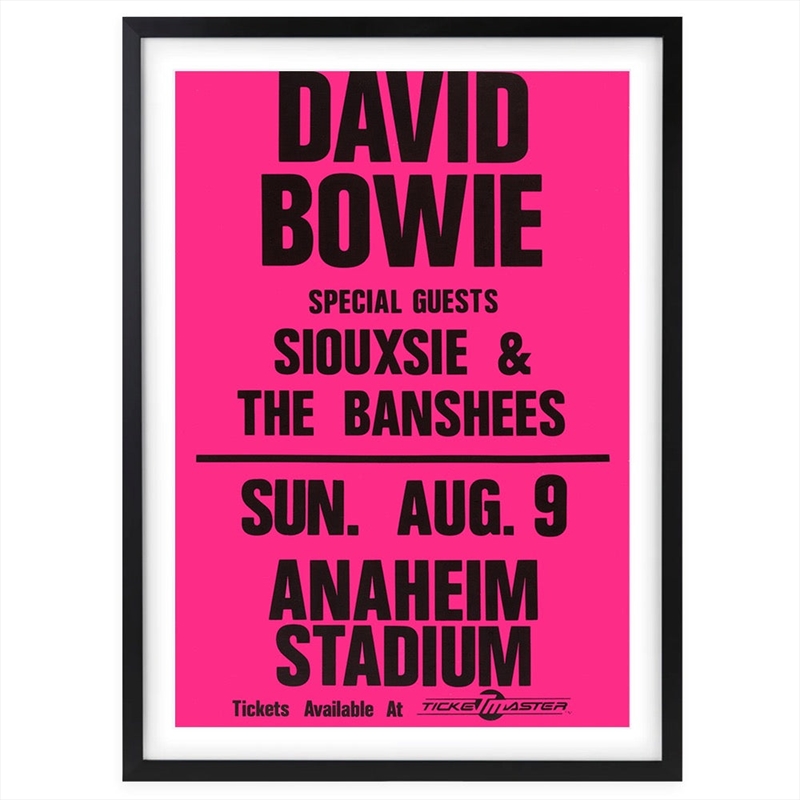 Wall Art's David Bowie - Anaheim Stadium - 1987 Large 105cm x 81cm Framed A1 Art Print/Product Detail/Posters & Prints