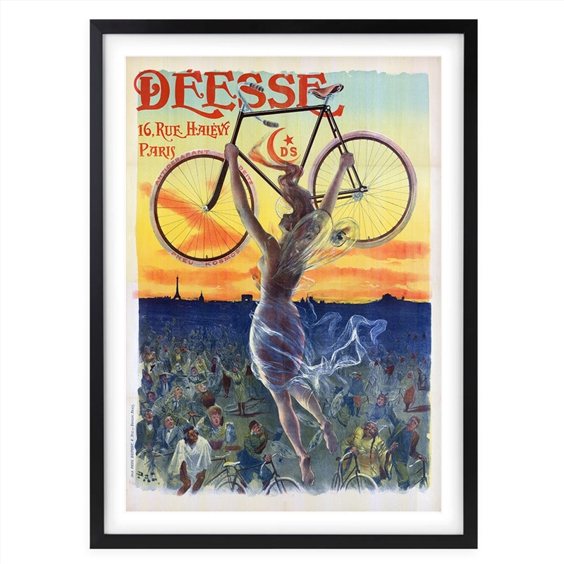 Wall Art's Deesse Cycles Large 105cm x 81cm Framed A1 Art Print/Product Detail/Posters & Prints