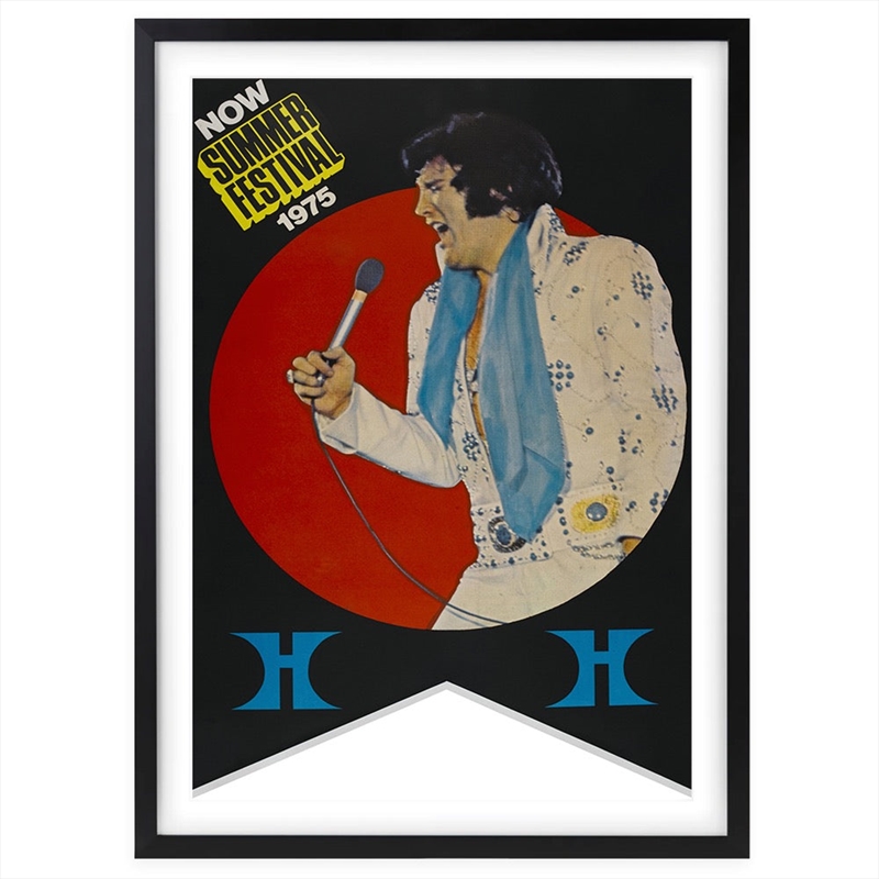 Wall Art's Elvis Presley - Summer Festival - 1975 Large 105cm x 81cm Framed A1 Art Print/Product Detail/Posters & Prints