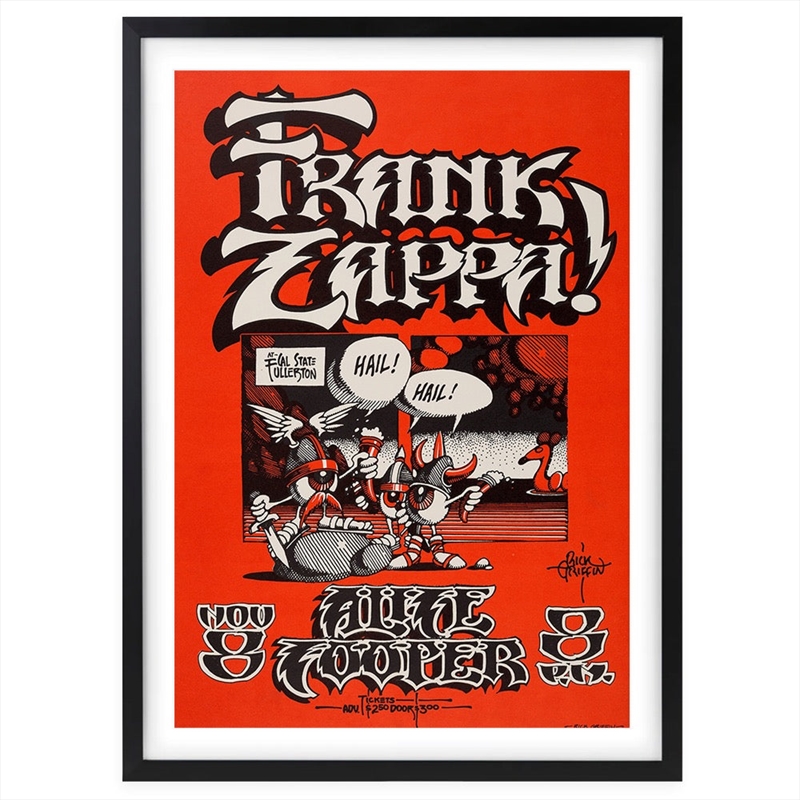 Wall Art's Frank Zappa - Alice Cooper - 1972 Large 105cm x 81cm Framed A1 Art Print/Product Detail/Posters & Prints