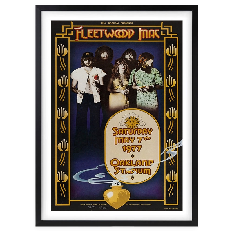 Wall Art's Fleetwood Mac - Oakland Stadium - 1977 Large 105cm x 81cm Framed A1 Art Print/Product Detail/Posters & Prints