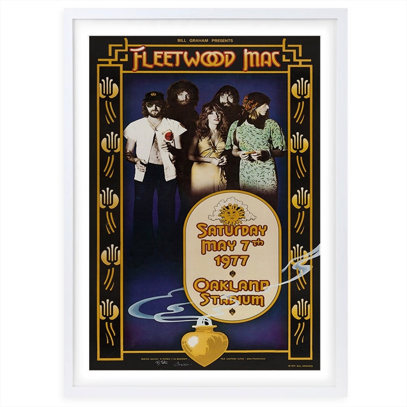 Wall Art's Fleetwood Mac - Oakland Stadium - 1977 Large 105cm x 81cm Framed A1 Art Print/Product Detail/Posters & Prints