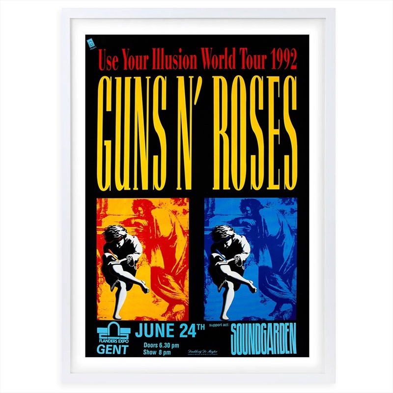 Wall Art's Guns N Roses - Soundgarden - 1992 Large 105cm x 81cm Framed A1 Art Print/Product Detail/Posters & Prints