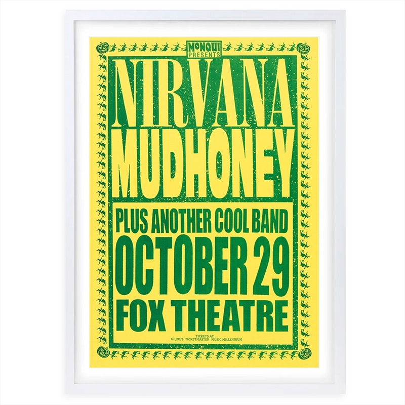 Wall Art's Nirvana - Mudhoney - 1991 Large 105cm x 81cm Framed A1 Art Print/Product Detail/Posters & Prints