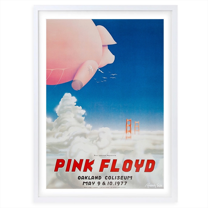 Wall Art's Pink Floyd - Oakland Coliseum - 1977 Large 105cm x 81cm Framed A1 Art Print/Product Detail/Posters & Prints