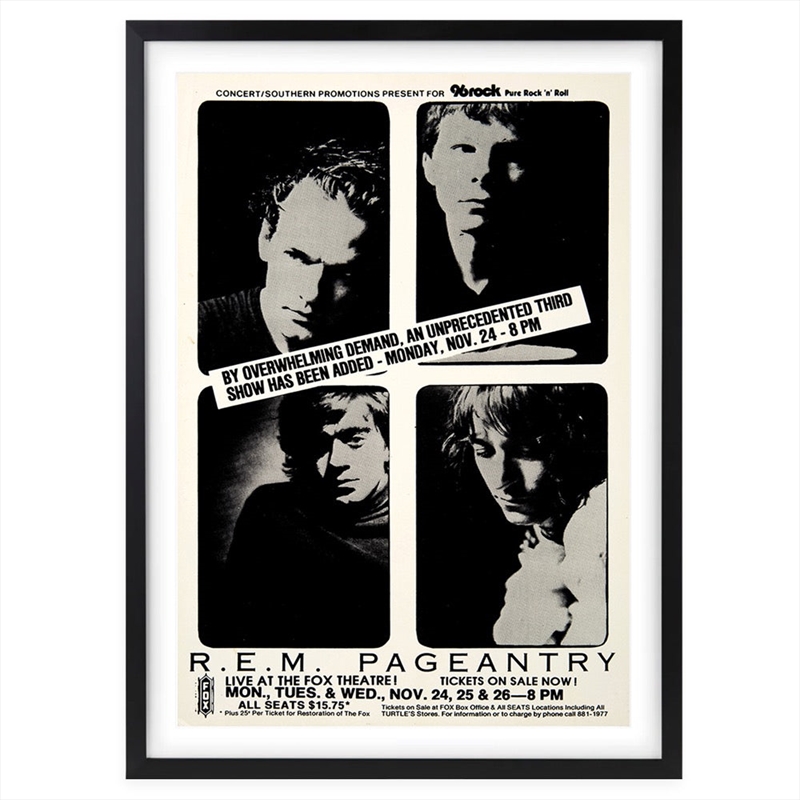 Wall Art's R.E.M. - Pageantry - 1986 Large 105cm x 81cm Framed A1 Art Print/Product Detail/Posters & Prints