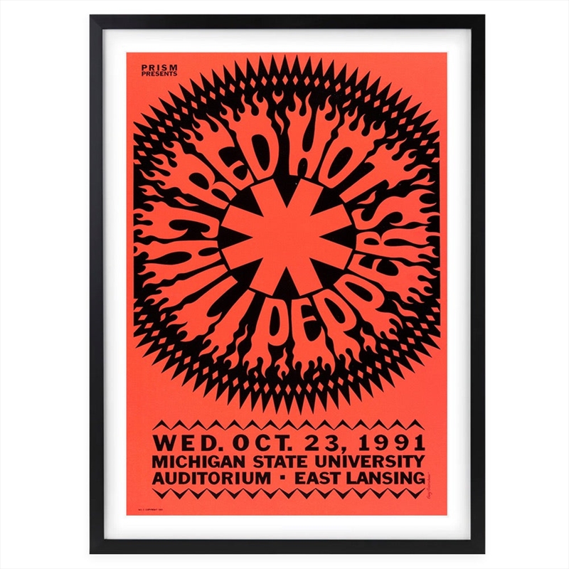 Wall Art's Red Hot Chili Peppers - Michigan State - 1991 Large 105cm x 81cm Framed A1 Art Print/Product Detail/Posters & Prints