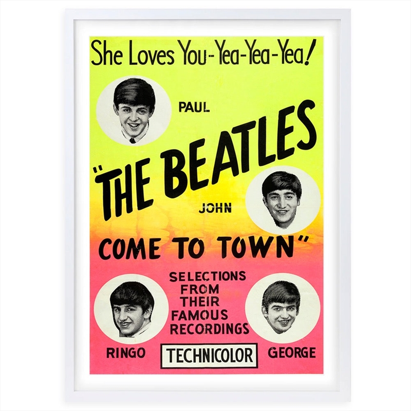 Wall Art's The Beatles - Come To Town - 1963 Large 105cm x 81cm Framed A1 Art Print/Product Detail/Posters & Prints