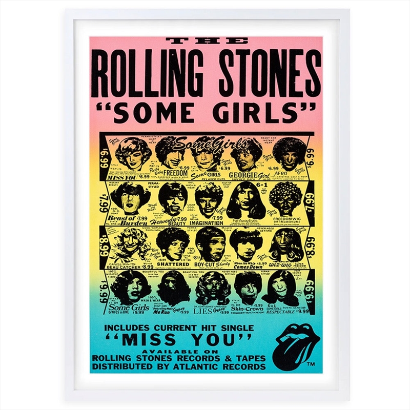 Wall Art's The Rolling Stones - Some Girls Promo Poster  Large 105cm x 81cm Framed A1 Art Print/Product Detail/Posters & Prints
