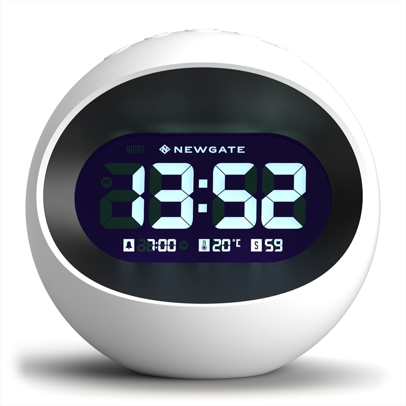 Newgate Centre Of The Earth Lcd Alarm Clock White/Product Detail/Clocks