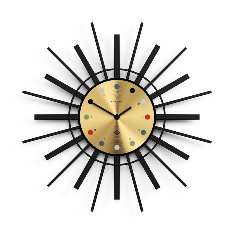 Newgate Stingray Wall Clock Black - Gold Dial/Product Detail/Clocks