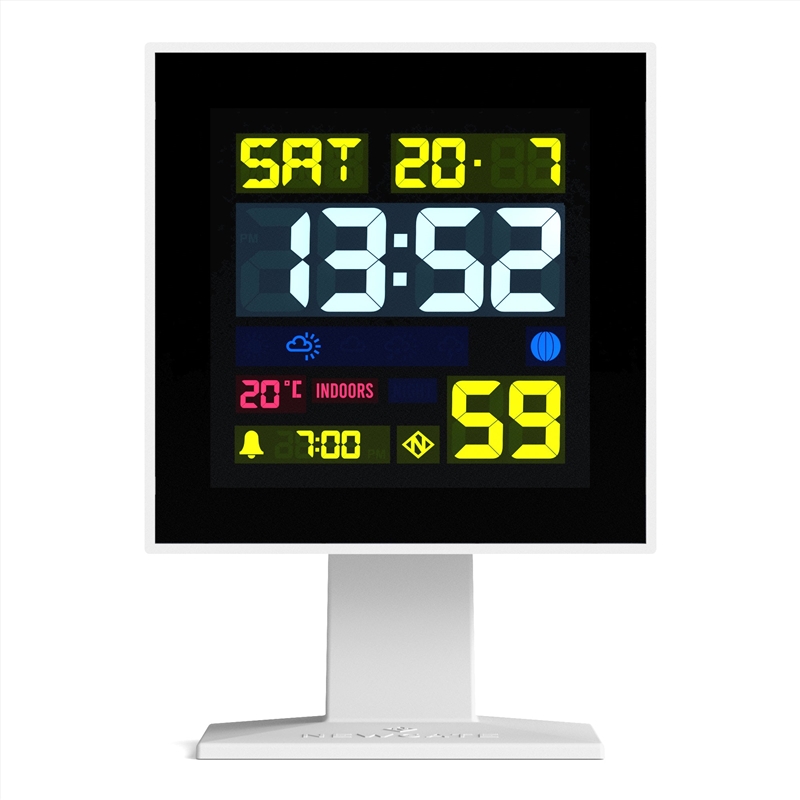Newgate Monolith Lcd Alarm Clock White/Product Detail/Clocks