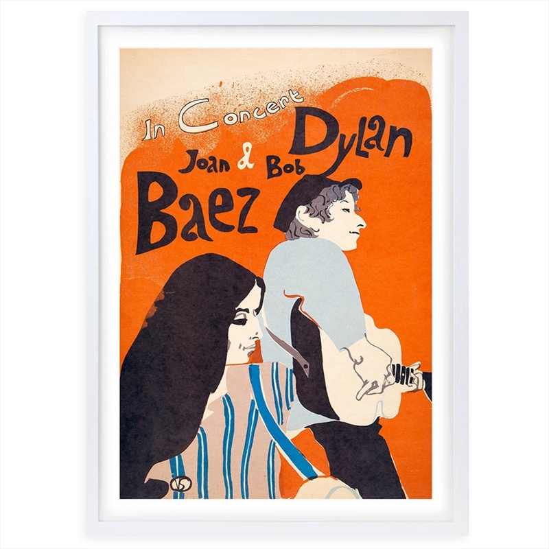 Wall Art's Bob Dylan Joan Baez 1965 Large 105cm x 81cm Framed A1 Art Print/Product Detail/Posters & Prints