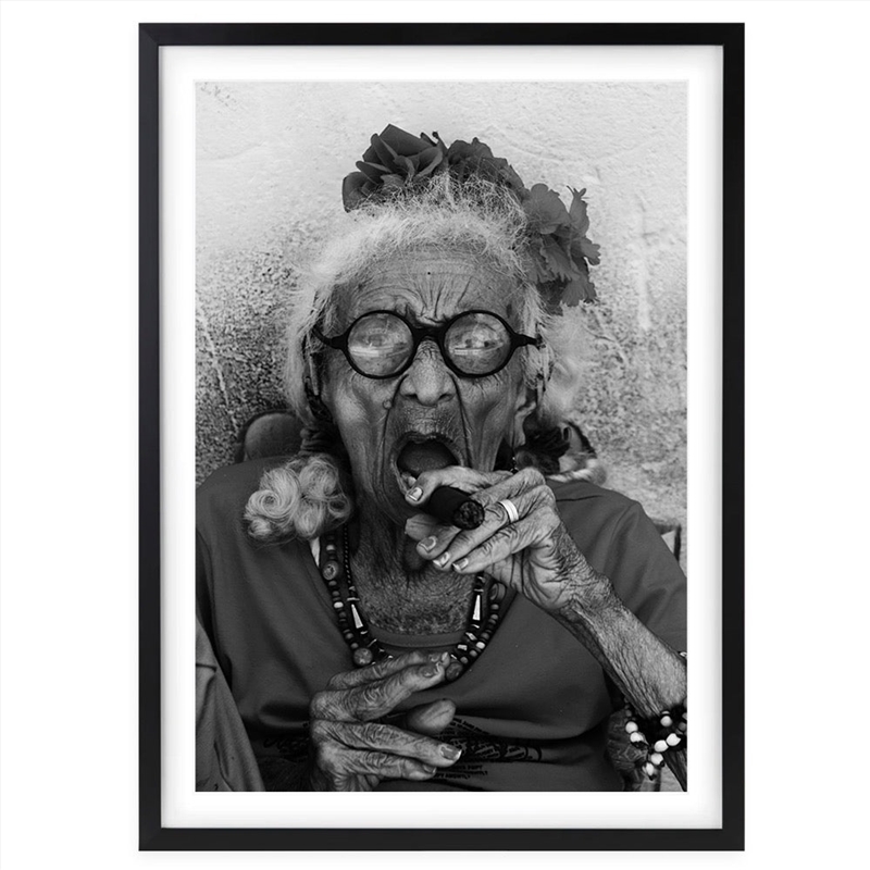 Wall Art's Cigar Lady Large 105cm x 81cm Framed A1 Art Print/Product Detail/Posters & Prints