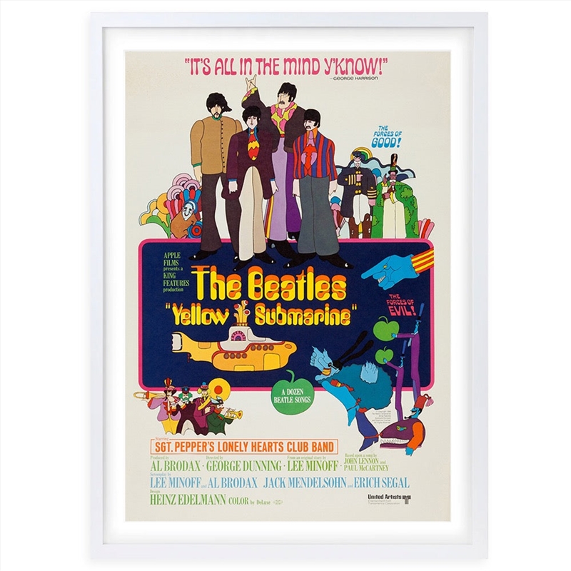 Wall Art's The Beatles - Yellow Submarine Theatrical Poster - 1968 Large 105cm x 81cm Framed A1 Art/Product Detail/Posters & Prints