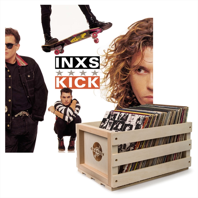 Crosley Record Storage Crate &  Inxs Kick - Vinyl Album Bundle/Product Detail/Storage