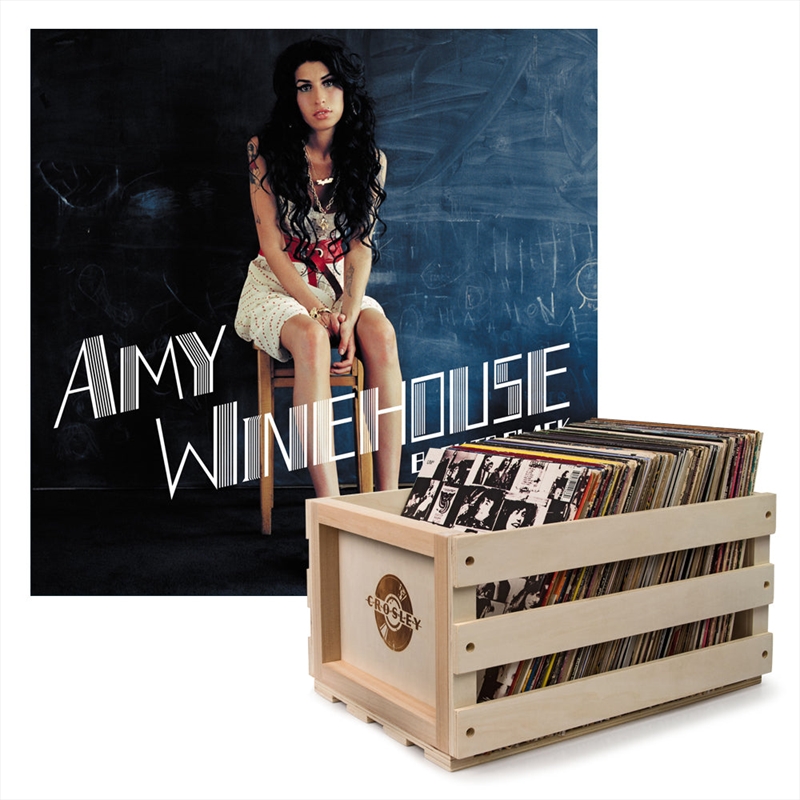 Crosley Record Storage Crate & Amy Winehouse Back To Black - Vinyl Album Bundle/Product Detail/Storage