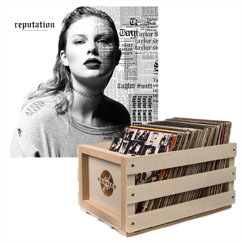 Crosley Record Storage Crate & Taylor Swifts Reputation Vinyl Album Bundle/Product Detail/Storage