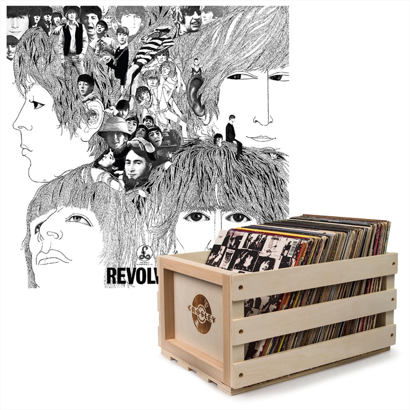 Crosley Record Storage Crate & The Beatles - Revolver - Vinyl Album Bundle/Product Detail/Storage
