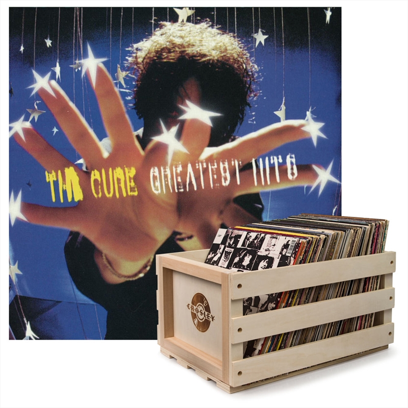 Crosley Record Storage Crate & The Cure Greatest Hits - Double Vinyl Album Bundle/Product Detail/Storage