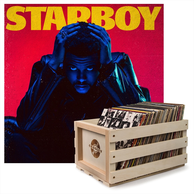 Crosley Record Storage Crate & The Weeknd Starboy - Double Vinyl Album Bundle/Product Detail/Storage