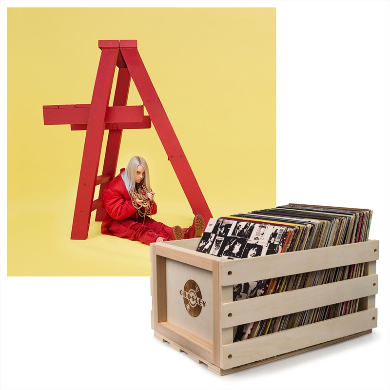 Crosley Record Storage Crate & Billie Eilish - Don'T Smile At Me - Vinyl Album Bundle/Product Detail/Storage