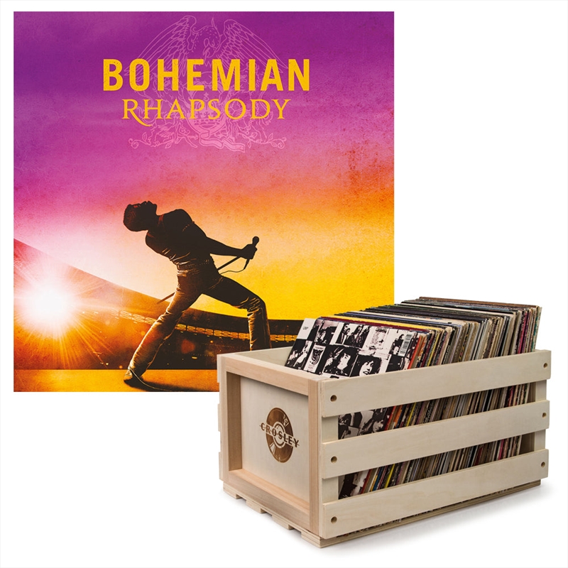 Crosley Record Storage Crate & Queen - Bohmian Rhapsody - Double Vinyl Album Bundle/Product Detail/Storage