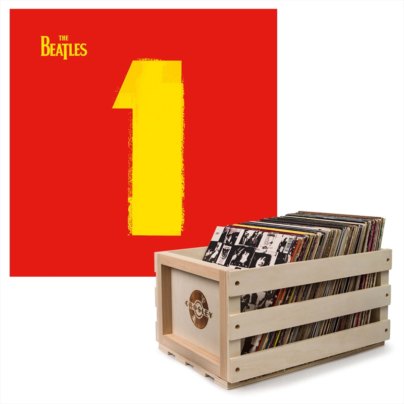 Crosley Record Storage Crate & The Beatles - 1 - Double Vinyl Album Bundle/Product Detail/Storage