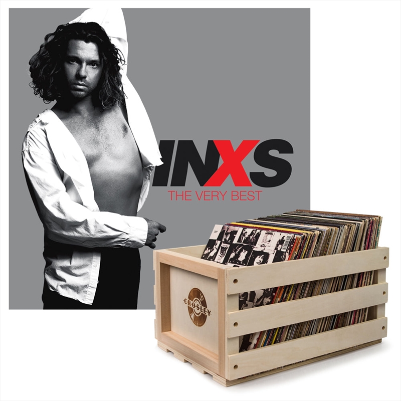 Crosley Record Storage Crate & Inxs The Very Best - Double Vinyl Album Bundle/Product Detail/Storage
