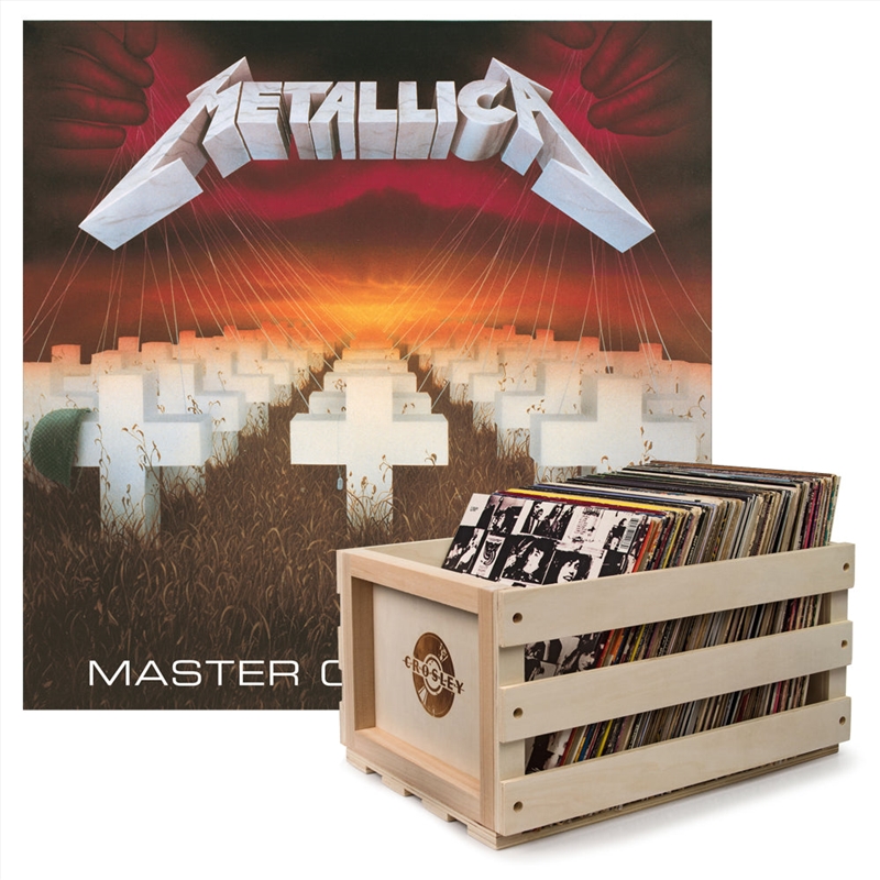 Crosley Record Storage Crate & Metallica Master Of Puppets - Vinyl Album Bundle/Product Detail/Storage