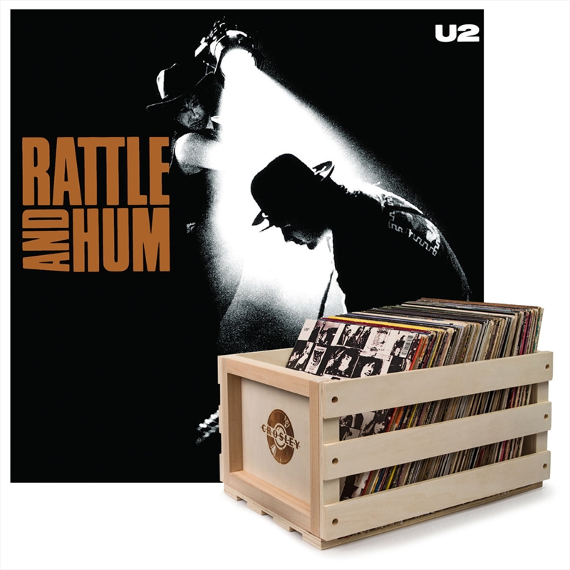 Crosley Record Storage Crate & U2 Rattle And Hum - Vinyl Album Bundle/Product Detail/Storage