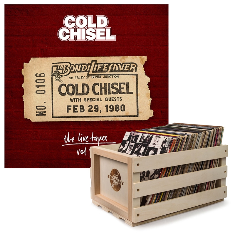 Crosley Record Storage Crate & Cold Chisel - Live At The Bondi Lifesaver - Triple Vinyl Album Bundle/Product Detail/Storage
