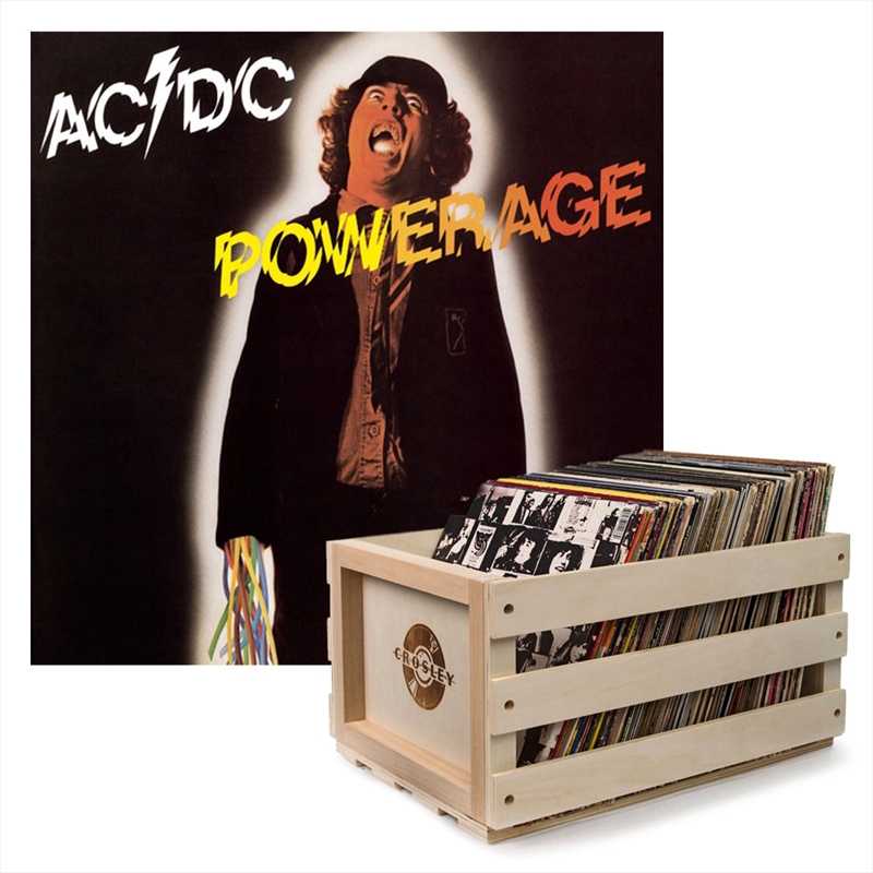 Crosley Record Storage Crate AC/DC Powerage Vinyl Album Bundle/Product Detail/Storage