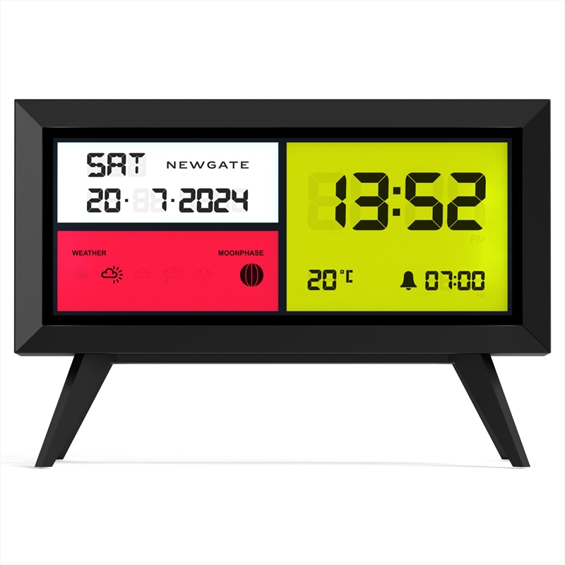 Newgate Spectronoma Lcd Alarm Clock Matte Black/Product Detail/Clocks
