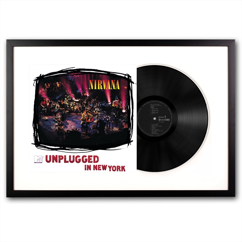Framed Nirvana MTV Unplugged Vinyl Album Art/Product Detail/Posters & Prints