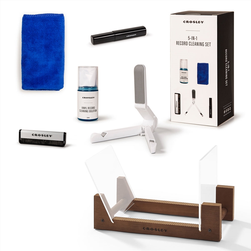 Crosley 5 In 1 Record Cleaning Set & Crosley Record Storage Display Stand Bundle/Product Detail/Cleaners