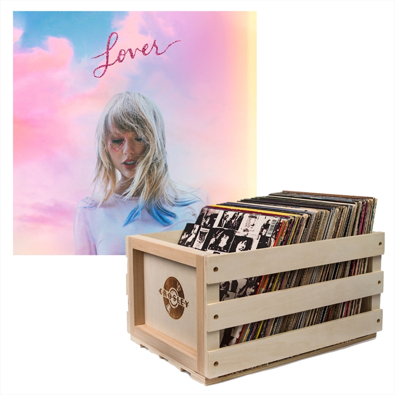 Crosley Record Storage Crate & Taylor Swift Lover 2P Vinyl Album Bundle/Product Detail/Storage