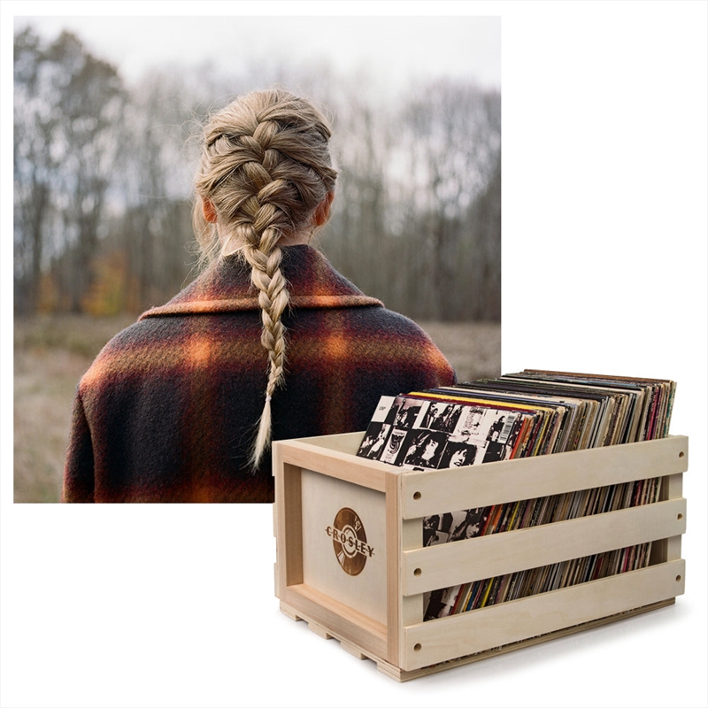 Crosley Record Storage Crate &  Taylor Swift - Evermore - Double Vinyl Album Bundle/Product Detail/Storage