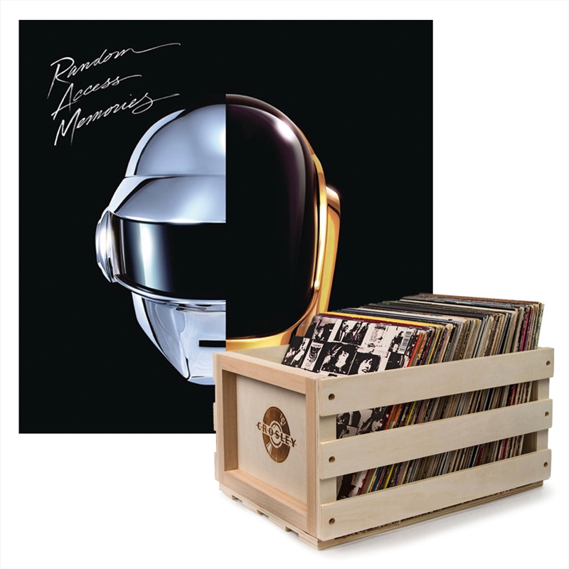 Crosley Record Storage Crate Daft Punk Random Access Memories Vinyl Album Bundle/Product Detail/Storage