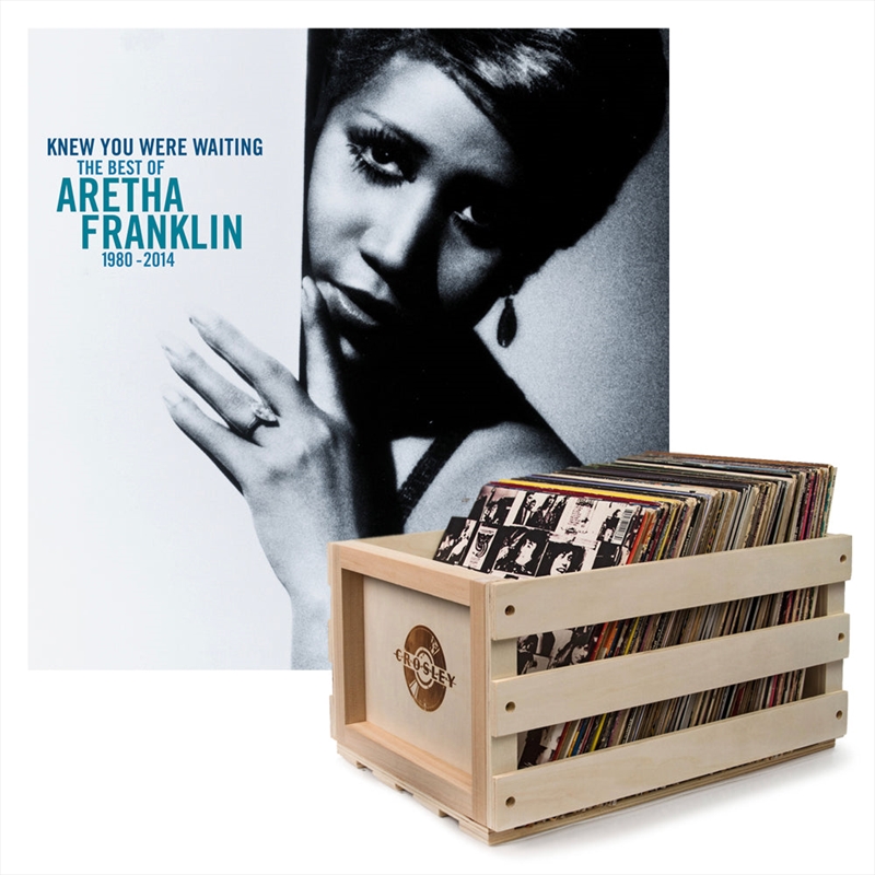 Crosley Record Storage Crate Aretha Franklin Knew You Were Waiting: the Best Of Aretha Franklin 1980/Product Detail/Storage