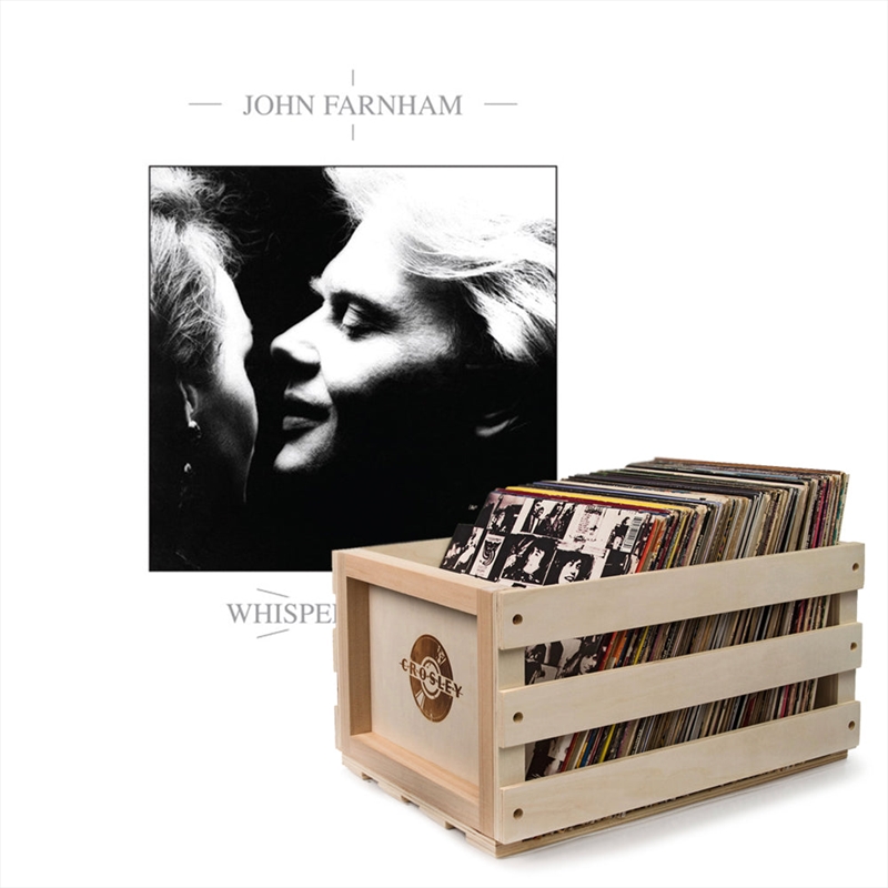 Crosley Record Storage Crate & John Farnham Whispering Jack Vinyl Album Bundle/Product Detail/Storage