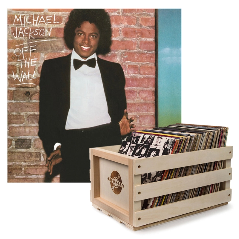 Crosley Record Storage Crate Michael Jackson Off The Wall Vinyl Album Bundle/Product Detail/Storage