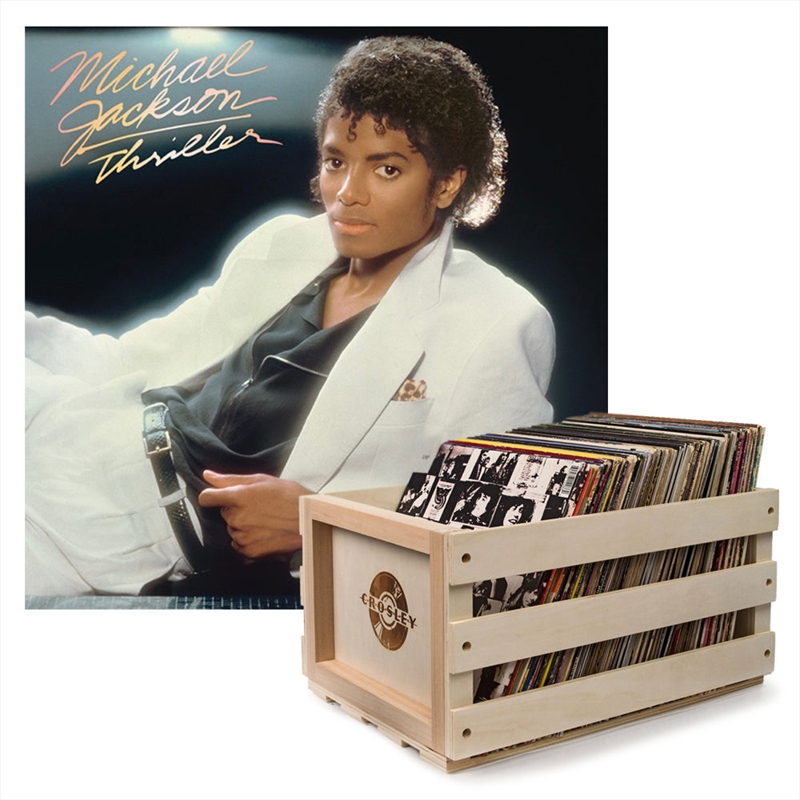 Crosley Record Storage Crate Michael Jackson Thriller Vinyl Album Bundle/Product Detail/Storage