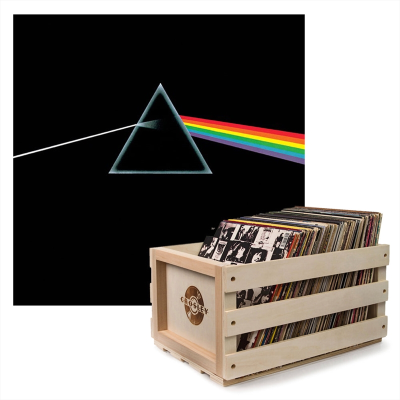 Crosley Record Storage Crate Pink Floyd The Dark Side Of The Moon Vinyl Album Bundle/Product Detail/Storage