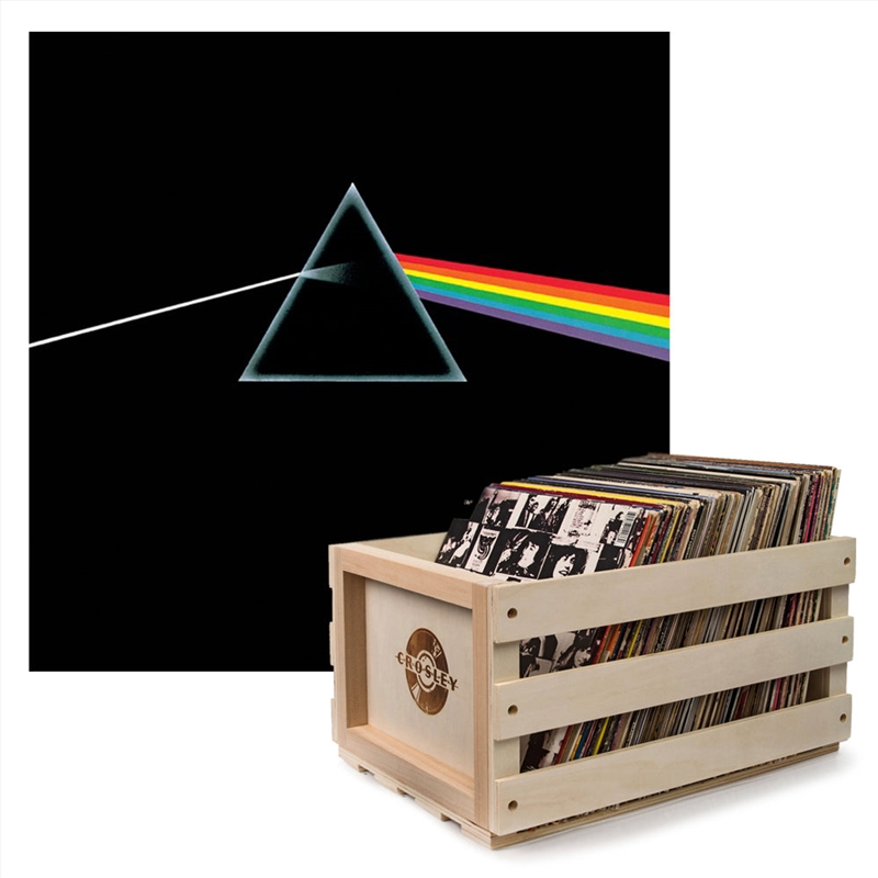 Crosley Record Storage Crate Pink Floyd The Dark Side Of The Moon Vinyl Album Bundle/Product Detail/Storage