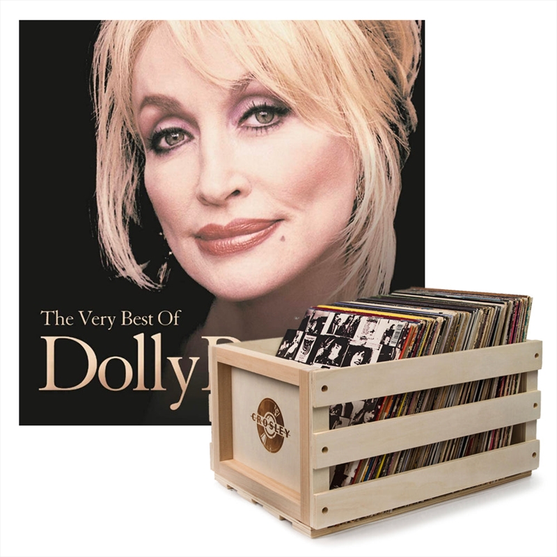 Crosley Record Storage Crate Dolly Parton The Very Best Of Dolly Parton Vinyl Album Bundle/Product Detail/Storage