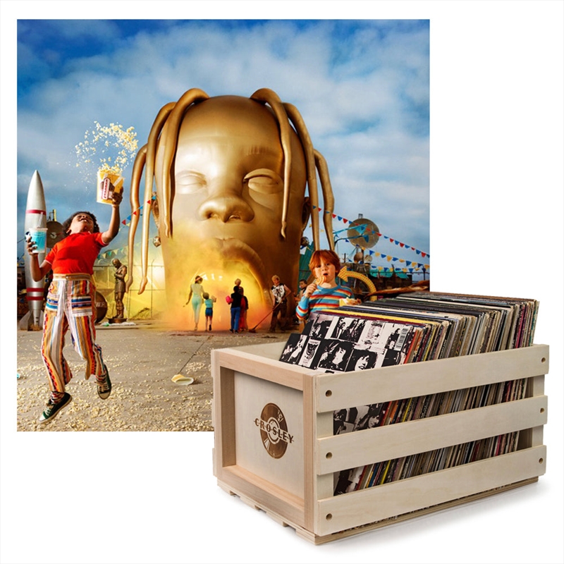 Crosley Record Storage Crate Travis Scott Astroworld Vinyl Album Bundle/Product Detail/Storage