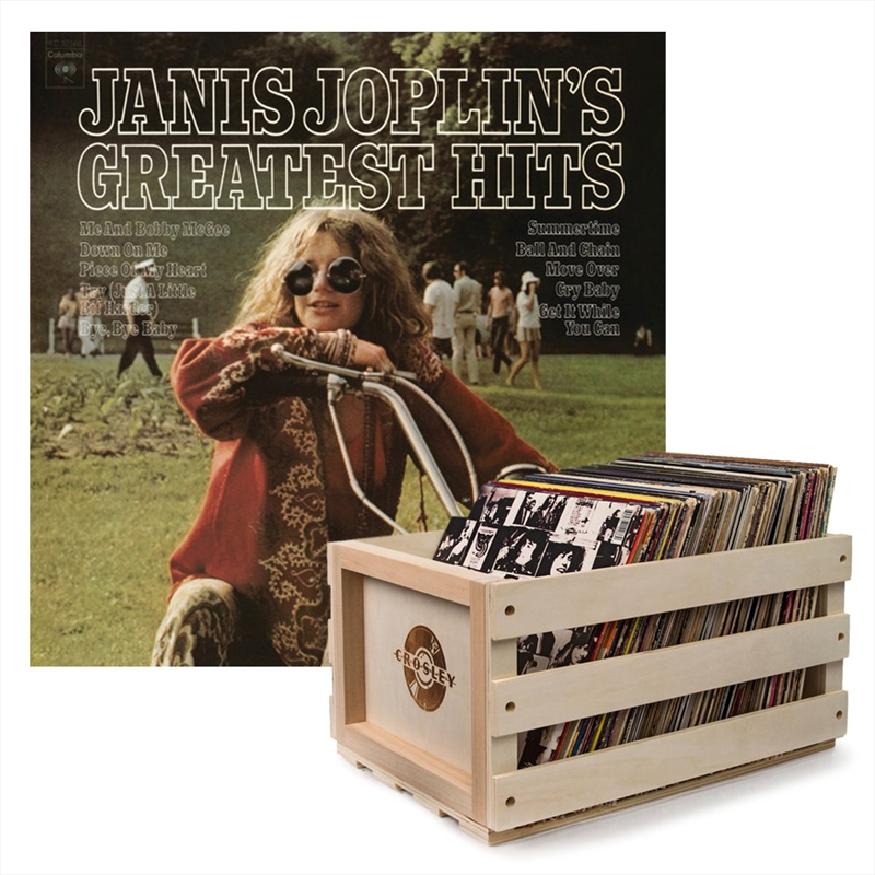 Crosley Record Storage Crate Janis Joplin Janis Joplin's Greatest Hits Vinyl Album Bundle/Product Detail/Storage
