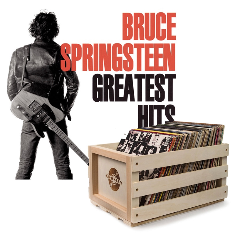 Crosley Record Storage Crate Bruce Springsteen Greatest Hits Vinyl Album Bundle/Product Detail/Storage